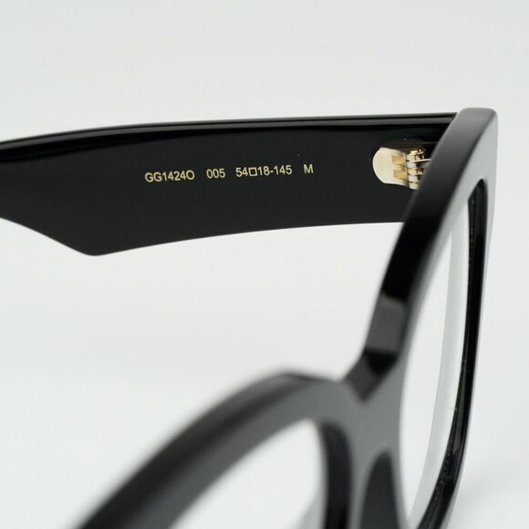 NEW Gucci GG1424O 005 Black Cat Eye Women Eyeglasses GG 1424O - Picture 9 of 11